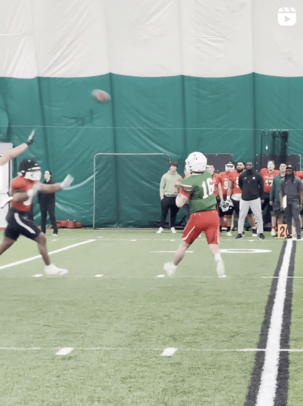 Minot State Football Spring Game Highlights! In this game, the team split in half where the defense and the offense played against each other.